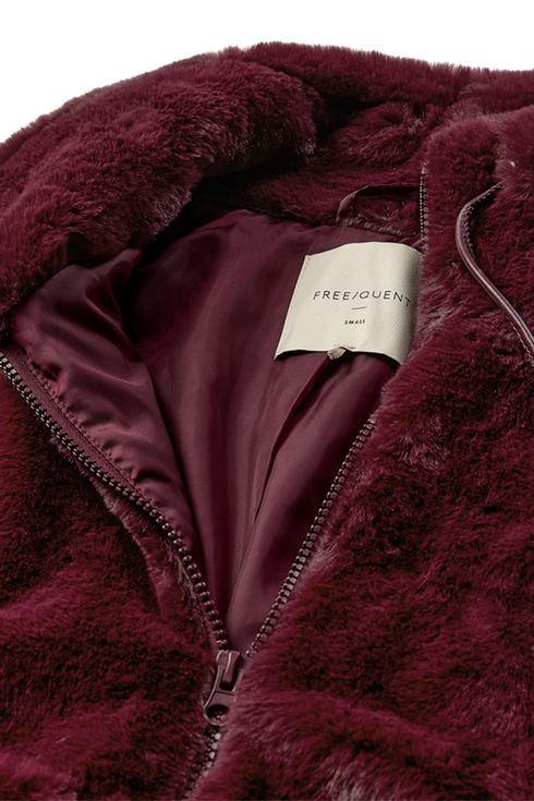 Freequent Womens Soft Faux Fur Zip Jacket 206712 - Port Royale