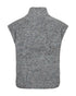 Freequent FQGRSNEMES High Neck Zip Knitted Waistcoat 206732 - Dark Grey Melange