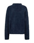 Freequent FQCAT Soft Fluffy Knit Funnel Neck Pullover 206735 MO - Moonlit Ocean