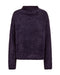 Freequent FQCAT Soft Fluffy Knit Funnel Neck Pullover 206735 NS - Nightshade