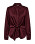 Freequent FQDove Blouse with Knotted Detail – Port Royale Bordeaux 206779