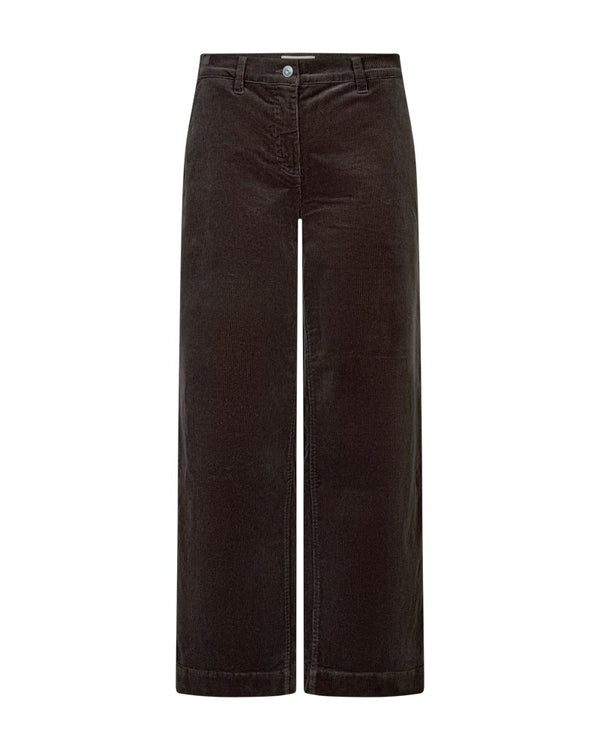 Freequent FQCORDY Wide Leg Corduroy Trousers 206987 MOLE - Mole Brown