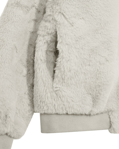 Freequent FQFONY Faux Fur Bomber Jacket - Beige 207287