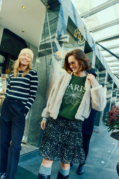 Freequent FQFONY Faux Fur Bomber Jacket - Beige 207287