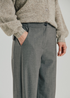 Freequent Womens Crop Barrel Leg Trousers 207645 DGMEL - Dark Grey Melange