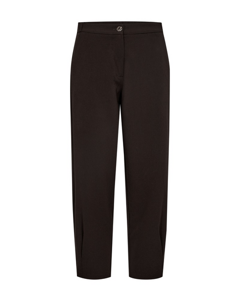 Freequent Womens Crop Barrel Leg Trousers 207645 MOLE - Mole
