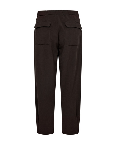 Freequent Womens Crop Barrel Leg Trousers 207645 MOLE - Mole