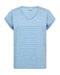 Freequent VIVA Tee Blue Bell w. Navy Striped Print 207663