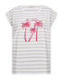 Freequent FQFENJAL Striped Organic Cotton T-Shirt Brilliant White Moonbeam 208015