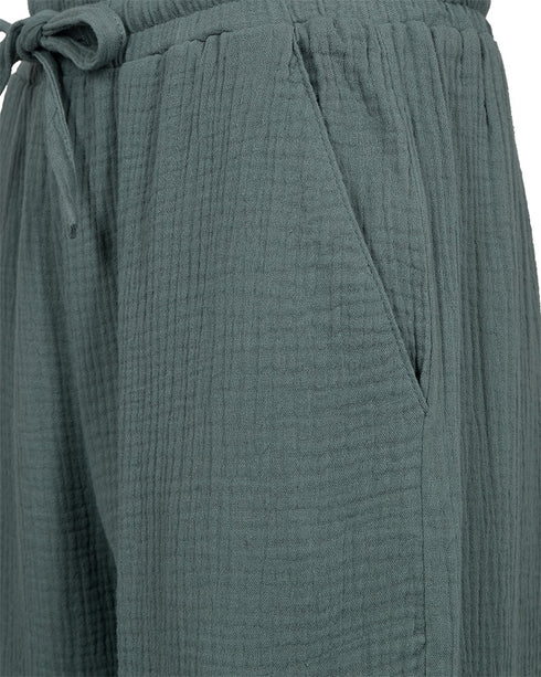 Freequent MINGO 208151 Lightweight 100% Cotton Drawstring Pants in Dark Forest Green