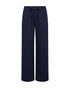 Freequent FQLAVA 7/8 Linen Pants Navy Blazer Elasticated Drawstring Waist