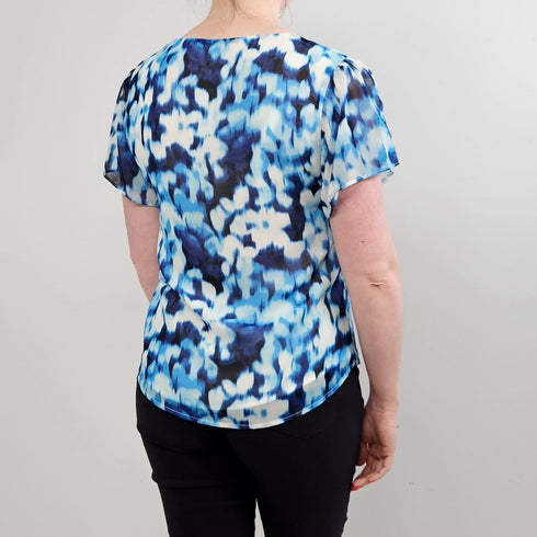 Emreco Angel Sleeve V Neck Button Blouse 020816EM