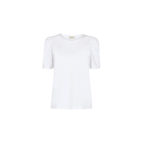 Freequent Fenja Puff Sleeve T-Shirt Brilliant White 208286
