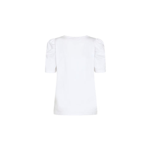 Freequent Fenja Puff Sleeve T-Shirt Brilliant White 208286