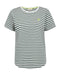 Freequent FQMIAN Star Off White / Dark Forest Organic Cotton Striped T-Shirt 208288