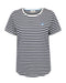 Freequent FQMIAN Star Offwhite w. Navy Blazer Organic Cotton Striped T-Shirt 208288