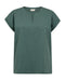 Freequent Womens Dark Forest FQ VIVA Organic Cotton V-Detail T-Shirt 208305