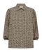 Freequent FQADNEY-SHIRT Printed Three-Quarter Sleeve Shirt 211376 Moonbeam and Mole Brown