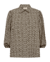 Freequent FQADNEY-SHIRT Printed Three-Quarter Sleeve Shirt 211376 Moonbeam and Mole Brown