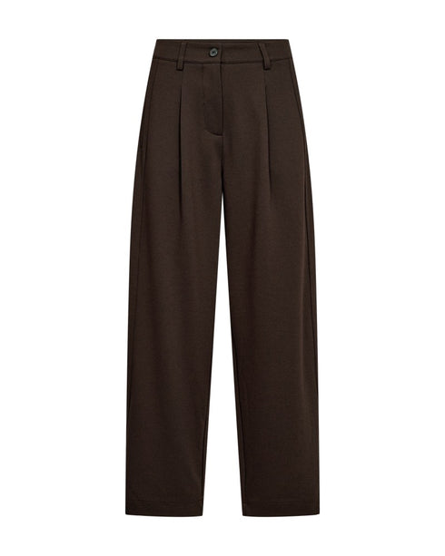 Freequent FQNANNI-PANTS Button Barrel Pants 211445 Mole Brown