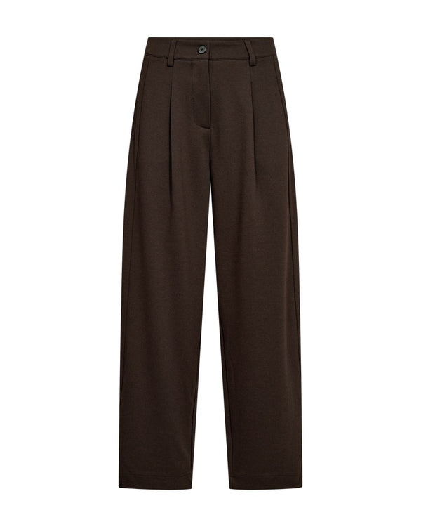 Freequent FQNANNI-PANTS Button Barrel Pants 211445 Mole Brown