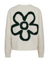 Freequent Womens Embroidered Knit Cardigan 211606 MBDF - Moonbeam Melange W. Deep Forest