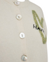 Freequent Womens Embroidered Knit Cardigan 211606 MBDF - Moonbeam Melange W. Deep Forest