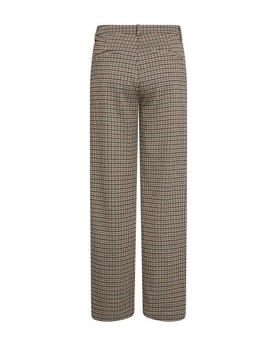 Freequent Moonbeam With Black FQSONNY Checkered Straight Leg Pants 211687 Moonbeam w. Black