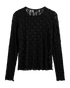 Freequent FQREDDY-TEE Textured Long-Sleeve Lace Top 211713 Black