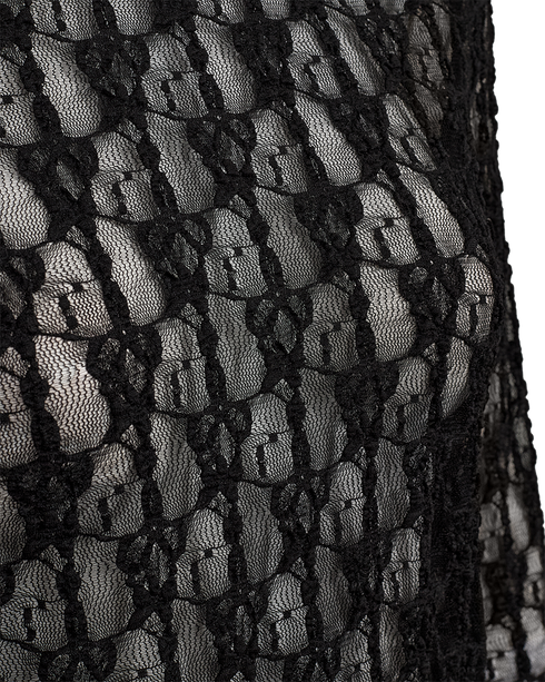 Freequent FQREDDY-TEE Textured Long-Sleeve Lace Top 211713 Black