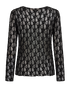 Freequent FQREDDY-TEE Textured Long-Sleeve Lace Top 211713 Black