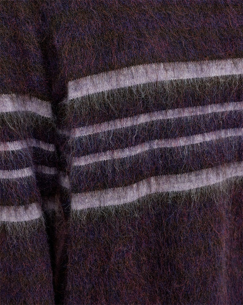 Freequent FQLIPPI Brushed Stripe Recycled-Blend Pullover 211719 NS - Nightshade Melange / Iris Melan