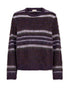 Freequent FQLIPPI Brushed Stripe Recycled-Blend Pullover 211719 NS - Nightshade Melange / Iris Melan