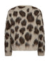 Freequent FQLIPPI Brushed Leopard-Print Cardigan 211711 OG - Oyster / Mole Melange