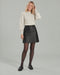 Freequent FQHARLEY Panelled Faux Leather A-Line Skirt 211747 - Black