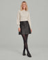 Freequent FQHARLEY Panelled Faux Leather A-Line Skirt 211747 - Black