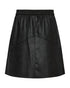 Freequent FQHARLEY Panelled Faux Leather A-Line Skirt 211747 - Black