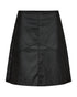 Freequent FQHARLEY Panelled Faux Leather A-Line Skirt 211747 - Black