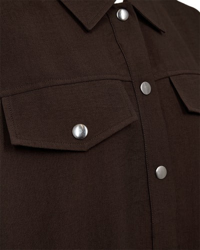 Freequent Mole FQRIVA Embossed Three-Quarter Sleeve Shirt 211751 Mole