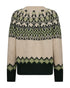 Freequent FQMERLA Nordic Jacquard Alpaca-Blend Pullover 211779 MDF - Moonbeam / Deep Forest