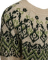 Freequent FQMERLA Nordic Jacquard Alpaca-Blend Pullover 211779 MDF - Moonbeam / Deep Forest