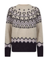 Freequent FQMERLA Nordic Jacquard Alpaca-Blend Pullover 211779 MN - Moonbeam / Nightshade