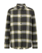 Freequent Womens FQERINO Brushed Cotton Check Shirt 211828 DKGRY - Dark Grey Mel w. Calliste Green