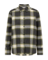 Freequent Womens FQERINO Brushed Cotton Check Shirt 211828 DKGRY - Dark Grey Mel w. Calliste Green