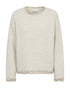Freequent FQFRIDA Wool Blend O-Neck Pullover 211965 - Moonbeam Melange