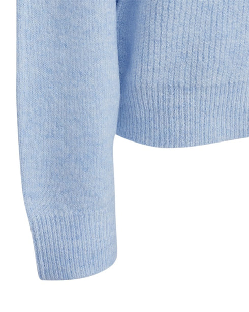 Freequent FQHARA Soft Wool Blend O-Neck Pullover 211972 CHAMB - Chambray Blue Melange