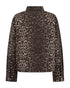 Freequent FQRINNA Leopard-Print Stretch Cotton Jacket 212035 - Oyster / Granite Grey