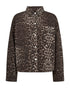 Freequent FQRINNA Leopard-Print Stretch Cotton Jacket 212035 - Oyster / Granite Grey