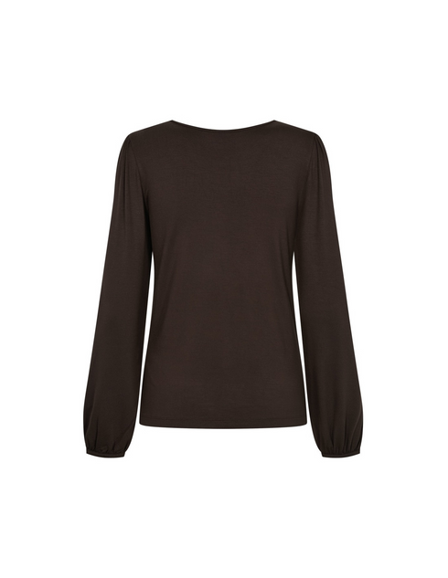Freequent FQLIANA Soft Jersey Long Sleeve Top 212042 MOLE - Mole Brown