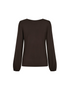 Freequent FQLIANA Soft Jersey Long Sleeve Top 212042 MOLE - Mole Brown